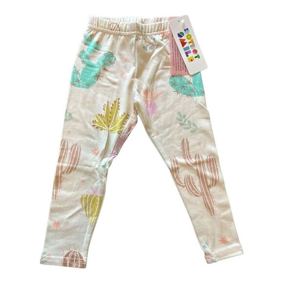 NWT Dot Dot Smile Cactus Print Light Pink Leggings 2T - Picture 1 of 5